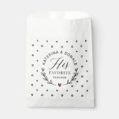 Snack Mitternacht Elegante Wedding Favor Bag Geschenktütchen (Vorderseite)
