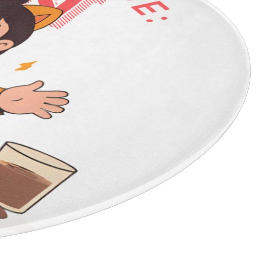 Snack Mode: ON - Niedlicher Cartoon-Charakter mit Schneidebrett (Ecke)