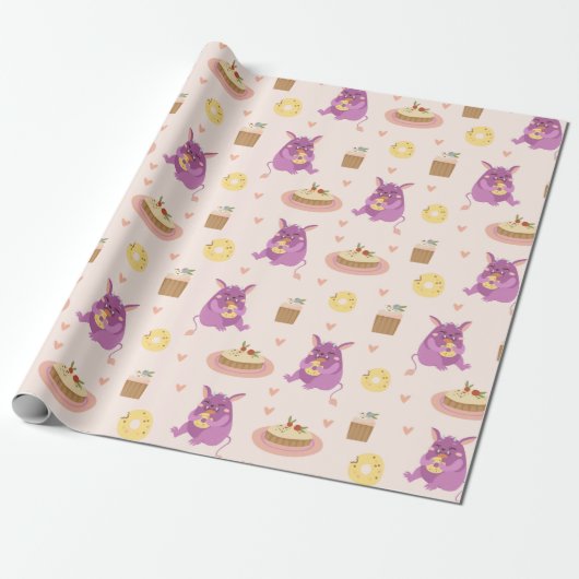 Snack Monsters Geschenkpapier (Ungerollt)