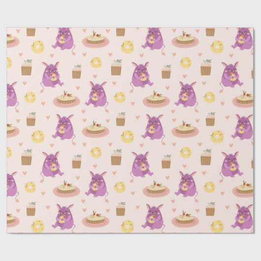 Snack Monsters Wrapper Geschenkpapier (Flach)