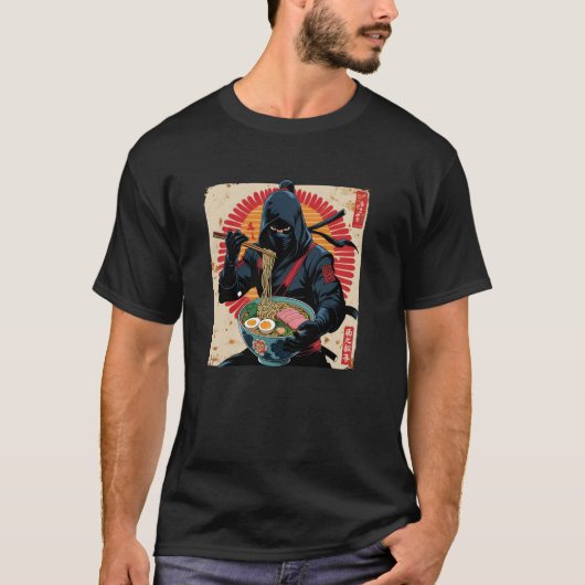 Snack Ninja - Ramen, Chips & Snacks Attack T-Shirt (Vorderseite)