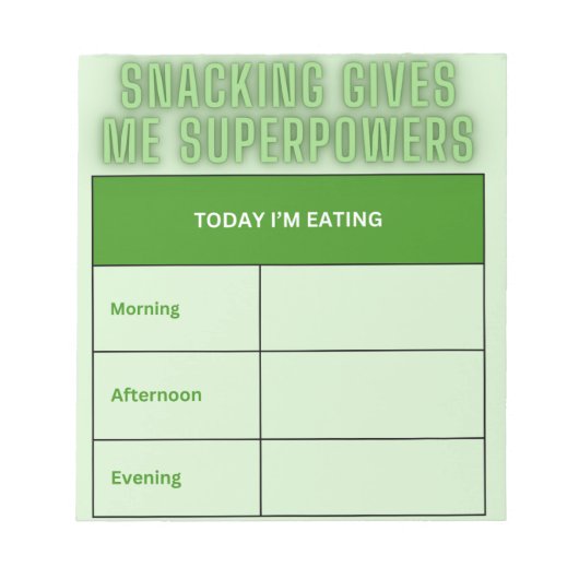 Snack Note Pad (Meal Prep) Notizblock (Vorderseite)