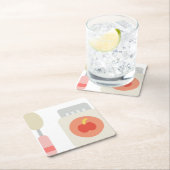 Snack Rechteckiger Pappuntersetzer (Vor Ort)