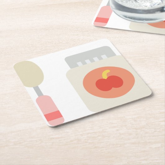 Snack Rechteckiger Pappuntersetzer (angewinkelt)