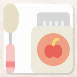 Snack Rechteckiger Pappuntersetzer