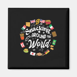 Snack rund um die Welt Urlaub Snack Showca Magnet