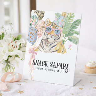 Snack-Safari-Dschungel-Geburtstagsfeier Sockelschild