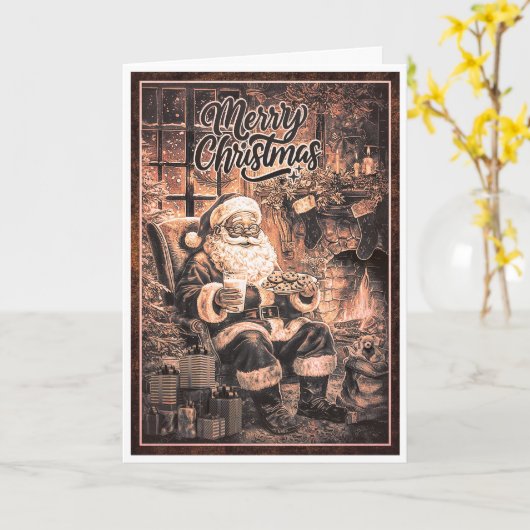 Snack Santa Karte (Gelbe Blume)