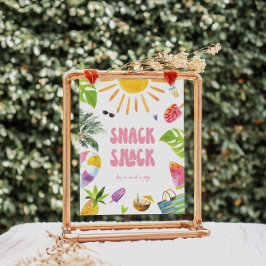 Snack Shack Girl Birthday Sign Poster