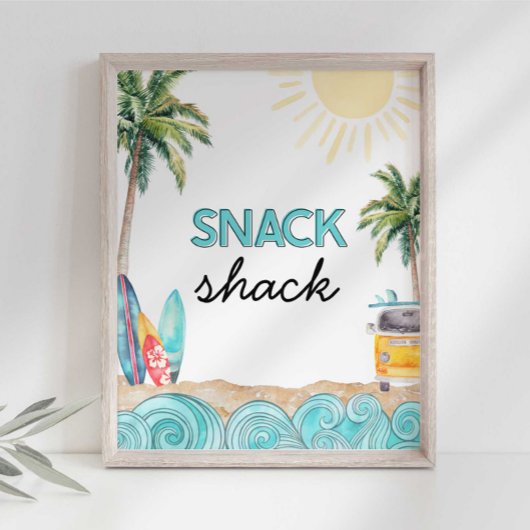 Snack Shack Party Schild