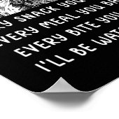 Snack Sie machen jedes Essen Sie backen englischen Poster (Ecke)