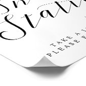 Snack Station Chic Brautparty- oder Hochzeits-Schi Poster (Ecke)