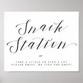 Snack Station Chic Brautparty oder Hochzeitszeiche Poster (Vorne)