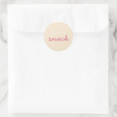 Snack-Sticker Runder Aufkleber (Tasche)