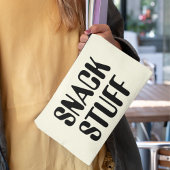 Snack Stuff Neutral Black Bold Typografie Zubehörtasche