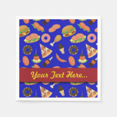 Snack Time Blue Picnic Napkins Serviette (Vorderseite)