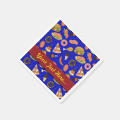 Snack Time Blue Picnic Napkins Serviette (Ecke)