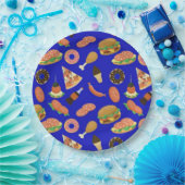 Snack Time Blue Picnic Pappteller (Party)