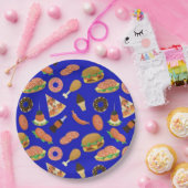 Snack Time Blue Picnic Pappteller (Party)