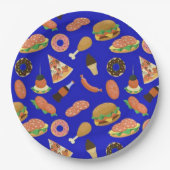 Snack Time Blue Picnic Pappteller (Vorderseite)