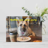 Snack Time Kaffee Einladungen (Stehend Vorderseite)