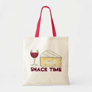 Snack Time Red Merlot Wein + Brie Cheese Degustati Tragetasche