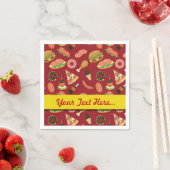 Snack Time Red Picnic Napkins Serviette (Beispiel)