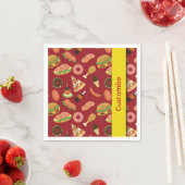 Snack Time Red Picnic Napkins Serviette (Beispiel)