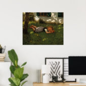 Snack Time (süßes junges Mädchen, das auf dem Gras Poster (Heimbüro)