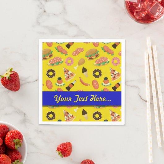 Snack Time Yellow Picnic Napkins Serviette (Beispiel)