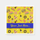 Snack Time Yellow Picnic Napkins Serviette (Vorderseite)