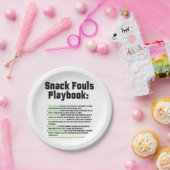 Snack-Verstöße-Playbook Pappteller (Party)
