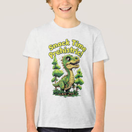 Snack-Zeit Prähistorisch Tri-Blend Shirt