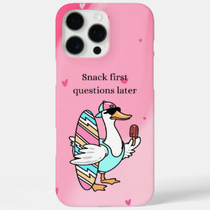 Snack zuerst, Fragen später Shirt Cool Duck iPhone 16 Pro Max Hülle