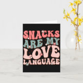 Snacks Are My Love Language Valentine Day Kids Boy Karte (Gelbe Blume)
