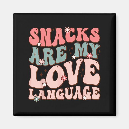 Snacks Are My Love Language Valentine Day Kids Boy Magnet (Vorne)