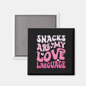 Snacks Are My Love Language Valentine Day Kids Boy Magnet (Vorderseite/Rückseite)
