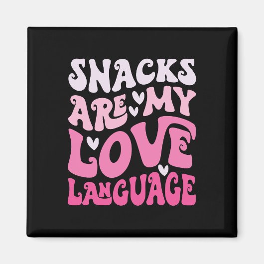 Snacks Are My Love Language Valentine Day Kids Boy Magnet (Vorne)