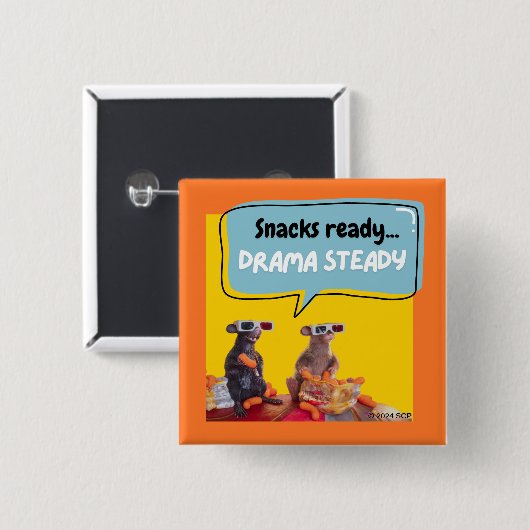 Snacks fertig, Drama Stetig Button (Vorne & Hinten)