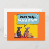 Snacks fertig, Drama Stetig Postkarte (Vorne/Hinten)