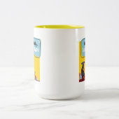 Snacks fertig, Drama Stetig Zweifarbige Tasse (Mittel)