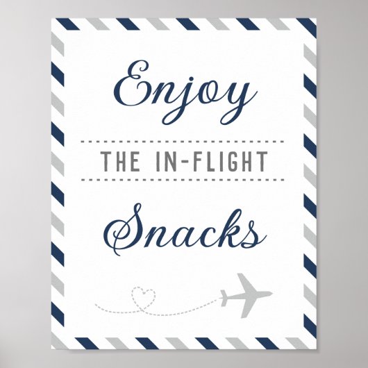 Snacks Food Table Travel Airplane Party Poster (Vorne)