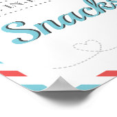 Snacks Food Table Travel Airplane Party Poster (Ecke)