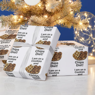 Snacks Ich bin auf Kekse und Chips Diät Lustige Pa Geschenkpapier