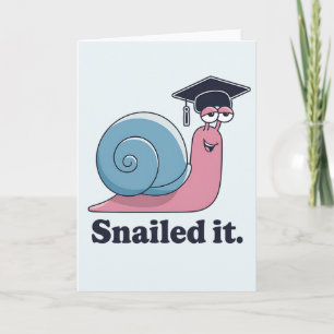 Snacks It Funny Snail Abschluss Hat Graduate Karte