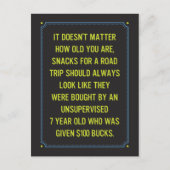 Snacks Joke / Just for Fun Postkarte (Vorderseite)