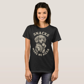 Snacks machen mich netter Labrador-Welpe Lustiger T-Shirt
