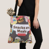 Snacks sind Mahlzeiten Tote Bag - Funny Daily Shop Tasche (Von Nahem)
