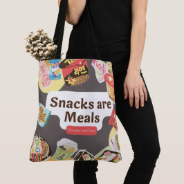 Snacks sind Mahlzeiten Tote Bag - Funny Daily Shop Tasche