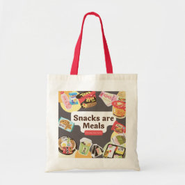 Snacks sind Mahlzeiten Tote Bag - Funny Daily Shop Tragetasche